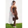 Ewedoos Flare Jumpsuits for Women with Pockets Adjustable Strap Sculpting Bodycon Jumpsuit Unitard Tummy Control Body Suit(Brown)
