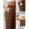Ewedoos Fleece Lined Joggers Women Water Resistant Thermal Sweatpants High Waisted Hiking Cargo Pants with Pockets(Java)