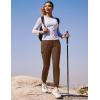 Ewedoos Fleece Lined Joggers Women Water Resistant Thermal Sweatpants High Waisted Hiking Cargo Pants with Pockets(Java)