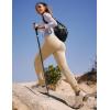 Ewedoos Fleece Lined Joggers Women Water Resistant Thermal Sweatpants High Waisted Hiking Cargo Pants with Pockets(Khaki)