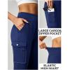 Ewedoos Fleece Lined Joggers Women Water Resistant Thermal Sweatpants High Waisted Hiking Cargo Pants with Pockets(Navy)