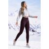 Ewedoos Fleece Lined Leggings Women Thermal Leggings for Women with Pockets High Waisted Winter Warm Tights Pants Clothes(Dark Purple)