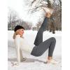 Ewedoos Fleece Lined Leggings Women Thermal Leggings for Women with Pockets High Waisted Winter Warm Tights Pants Clothes(New Gray)