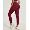 Ewedoos Fleece Lined Leggings Women Thermal Leggings for Women with Pockets High Waisted Winter Warm Tights Pants Clothes(Plum Red)