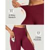 Ewedoos Fleece Lined Leggings Women Thermal Leggings for Women with Pockets High Waisted Winter Warm Tights Pants Clothes(Plum Red)