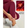 Ewedoos Fleece Lined Leggings Women Thermal Leggings for Women with Pockets High Waisted Winter Warm Tights Pants Clothes(Plum Red)