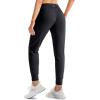 Ewedoos Fleece Lined Pants Women – Fleece Lined Sweatpants Women with Pockets High Waisted Thermal Joggers Winter Pants(Black – Water Resistant)