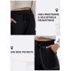 Ewedoos Fleece Lined Pants Women – Fleece Lined Sweatpants Women with Pockets High Waisted Thermal Joggers Winter Pants(Black)