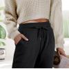 Ewedoos Fleece Lined Pants Women – Fleece Lined Sweatpants Women with Pockets High Waisted Thermal Joggers Winter Pants(Black)
