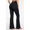 Ewedoos Fleece Lined Yoga Pants with Pockets Water Resistant Hiking Pants Women High Waist Flare Leggings Winter Warm Pants(Black)