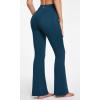 Ewedoos Fleece Lined Yoga Pants with Pockets Water Resistant Hiking Pants Women High Waist Flare Leggings Winter Warm Pants(Dark Midinight Blue)