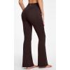 Ewedoos Fleece Lined Yoga Pants with Pockets Water Resistant Hiking Pants Women High Waist Flare Leggings Winter Warm Pants(Espresso)