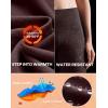 Ewedoos Fleece Lined Yoga Pants with Pockets Water Resistant Hiking Pants Women High Waist Flare Leggings Winter Warm Pants(Espresso)