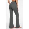Ewedoos Fleece Lined Yoga Pants with Pockets Water Resistant Hiking Pants Women High Waist Flare Leggings Winter Warm Pants(Grey)