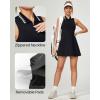 Ewedoos Golf Dresses for Women Athletic Dress with Shorts Underneath and Bra 3 Pockets Tennis Dresses for Workout Active(Black)