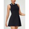 Ewedoos Golf Dresses for Women Athletic Dress with Shorts Underneath and Bra 3 Pockets Tennis Dresses for Workout Active(Black)