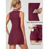 Ewedoos Golf Dresses for Women Athletic Dress with Shorts Underneath and Bra 3 Pockets Tennis Dresses for Workout Active(Burgundy Red Maroon)