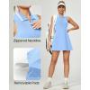 Ewedoos Golf Dresses for Women Athletic Dress with Shorts Underneath and Bra 3 Pockets Tennis Dresses for Workout Active(Light Blue)