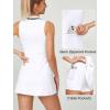 Ewedoos Golf Dresses for Women Athletic Dress with Shorts Underneath and Bra 3 Pockets Tennis Dresses for Workout Active(White)