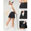 Ewedoos Golf Skirts for Women High Waist Tennis Skirt Athletic Skort for Woman with Zipper Pockets(Black)