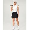Ewedoos Golf Skirts for Women High Waist Tennis Skirt Athletic Skort for Woman with Zipper Pockets(Black)