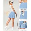 Ewedoos Golf Skirts for Women High Waist Tennis Skirt Athletic Skort for Woman with Zipper Pockets(Blue Gog)