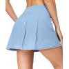 Ewedoos Golf Skirts for Women High Waist Tennis Skirt Athletic Skort for Woman with Zipper Pockets(Blue Gog)
