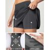 Ewedoos Golf Skirts for Women High Waist Tennis Skirt Athletic Skort for Woman with Zipper Pockets(Dark Grey)