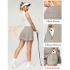 Ewedoos Golf Skirts for Women High Waist Tennis Skirt Athletic Skort for Woman with Zipper Pockets(Khaki)