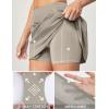 Ewedoos Golf Skirts for Women High Waist Tennis Skirt Athletic Skort for Woman with Zipper Pockets(Khaki)