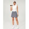 Ewedoos Golf Skirts for Women High Waist Tennis Skirt Athletic Skort for Woman with Zipper Pockets(Light Grey)