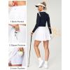 Ewedoos Golf Skirts for Women High Waist Tennis Skirt Athletic Skort for Woman with Zipper Pockets(White)