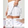Ewedoos Golf Skirts for Women High Waist Tennis Skirt Athletic Skort for Woman with Zipper Pockets(White)