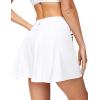 Ewedoos Golf Skirts for Women High Waist Tennis Skirt Athletic Skort for Woman with Zipper Pockets(White)