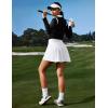 Ewedoos Golf Skirts for Women High Waist Tennis Skirt Athletic Skort for Woman with Zipper Pockets(White)
