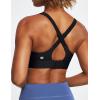 Ewedoos High Impact Sports Bras for Women High Support Zip Front Large Bust Workout Sports Bras with Adjustable Straps(Black)