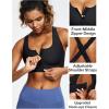 Ewedoos High Impact Sports Bras for Women High Support Zip Front Large Bust Workout Sports Bras with Adjustable Straps(Black)