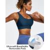 Ewedoos High Impact Sports Bras for Women High Support Zip Front Large Bust Workout Sports Bras with Adjustable Straps(Indigo)