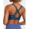 Ewedoos High Impact Sports Bras for Women High Support Zip Front Large Bust Workout Sports Bras with Adjustable Straps(Indigo)