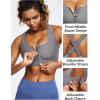 Ewedoos High Impact Sports Bras for Women High Support Zip Front Large Bust Workout Sports Bras with Adjustable Straps(Light Gray)