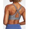 Ewedoos High Impact Sports Bras for Women High Support Zip Front Large Bust Workout Sports Bras with Adjustable Straps(Light Gray)