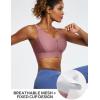 Ewedoos High Impact Sports Bras for Women High Support Zip Front Large Bust Workout Sports Bras with Adjustable Straps(Pink)