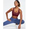 Ewedoos High Impact Sports Bras for Women High Support Zip Front Large Bust Workout Sports Bras with Adjustable Straps(Wine Red)