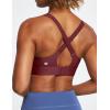 Ewedoos High Impact Sports Bras for Women High Support Zip Front Large Bust Workout Sports Bras with Adjustable Straps(Wine Red)