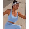 Ewedoos High Support Sports Bras for Women Adjustbale Supportive High Impact Sports Bra Push Up Workout Running Bras(Baby Blue)