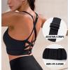 Ewedoos High Support Sports Bras for Women Adjustbale Supportive High Impact Sports Bra Push Up Workout Running Bras(Black)