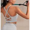 Ewedoos High Support Sports Bras for Women Adjustbale Supportive High Impact Sports Bra Push Up Workout Running Bras(Lightgrey)