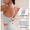 Ewedoos High Support Sports Bras for Women Adjustbale Supportive High Impact Sports Bra Push Up Workout Running Bras(Lightgrey)