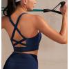 Ewedoos High Support Sports Bras for Women Adjustbale Supportive High Impact Sports Bra Push Up Workout Running Bras(Navy Blue)