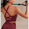 Ewedoos High Support Sports Bras for Women Adjustbale Supportive High Impact Sports Bra Push Up Workout Running Bras(Wine Red)